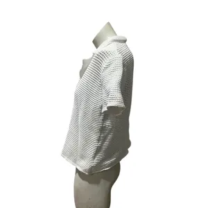 Free People Polo Top Womens L White Button Front Collared Beach Boho thumbnail 6