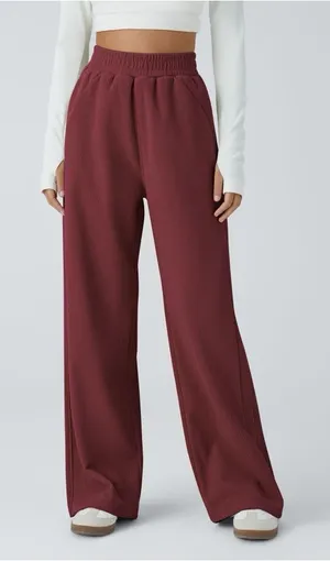 Halara High Waisted Corduroy Pants S Tall Rust Pull On Straight Leg thumbnail 1