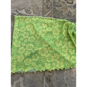 Kulani Kinis Mini Mesh Sarong - Lime Green Floral Cover-up Sarong Sz S NWT thumbnail 5
