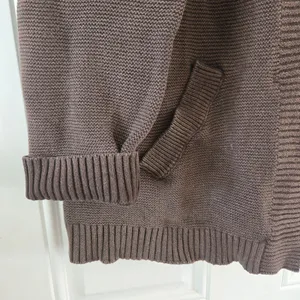 Seven7 Womens Cardigan Sweater Large Brown Oversized Open Front Cotton Knit NWT thumbnail 7