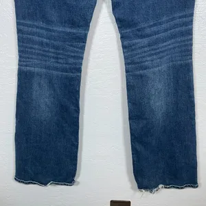 American Eagle Women 16 Kick Boot Jeans Western Cowgirl Festival Stretch Blue thumbnail 6