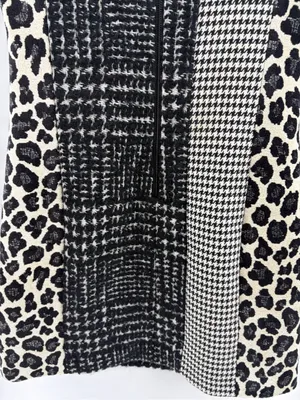Alice and Olivia Clyde in Black & White Patchwork A-line Mini Shift Dress sz 4 thumbnail 9