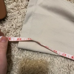 Old Navy cream ribbed flare leggings size large thumbnail 2