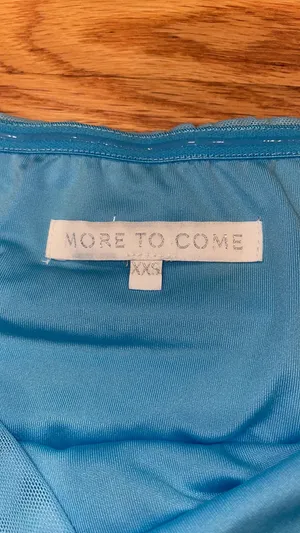 Revolve More to come blue strapless mini dress thumbnail 3