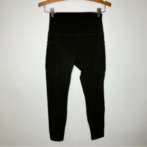 Heynuts dark olive green leggings with pockets size small (4-6)‎ thumbnail 2
