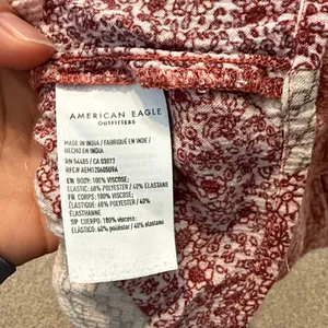 American Eagle Boho Patchwork Print Smocked Halter Crop Top thumbnail 2