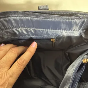 Source Unknown Laptop Attache' Carry Purse 15.6" Tote Bag Faux Croc Leather Dark Blue thumbnail 13
