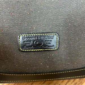 Dooney & Bourke Canvas Tweed Leather Shoulder Bag thumbnail 4