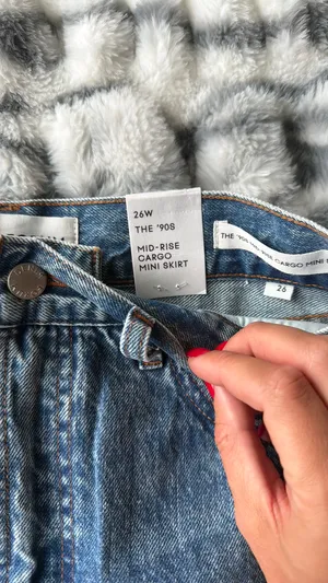 Aritzia Denim Forum Skirt Mid-Rise Cargo thumbnail 5