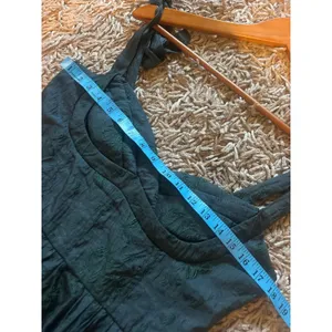 LULU'S Loveliest Muse Midi Dress Dark Teal Burnout Tie-Strap No Size L or XL thumbnail 5