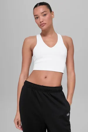 Alo Airbrush Real Bra Tank white size small thumbnail 1