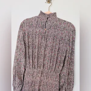 & OTHER STORIES Floral Smocked High Neck Long Sleeve Mini Dress thumbnail 8