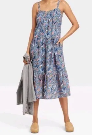 Tiered A Line Cotton Dress thumbnail 1