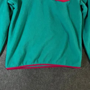 Patagonia Synchilla Fleece Pullover Teal Pink Trim Snap-T Women's Large thumbnail 10