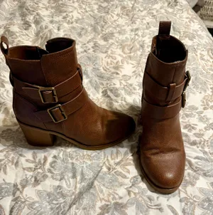 Mia brown ankle boots thumbnail 1