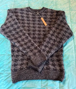 SKIMS Cozy Knit Pullover In Houndstooth thumbnail 1