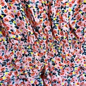 Sadie & Sage Peplum Top Womens Medium Pink Floral Twist Front Prairie Dainty‎ thumbnail 5
