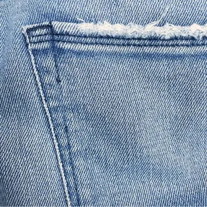 Good American Good Curve Straight Jeans Medium Wash Fray Pockets Size 26 | 2 thumbnail 8