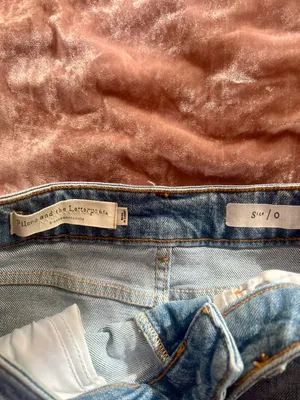 Pilcro and the Letterpress Pencil Jean Skirt Front Slit 0 Preppy Denim thumbnail 4