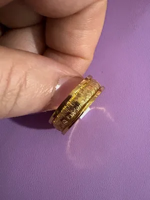 18k Gold-Tone plated Textured Dome Ring - Women's Jewelry thumbnail 2