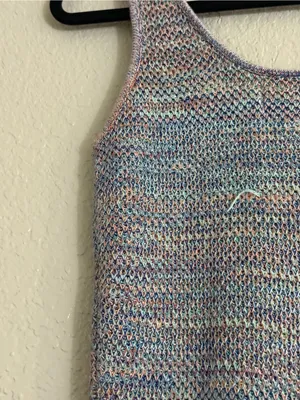 Future Collective Alani Noelle Multicolor Knit Fringe Hem Boho Dress Size Small thumbnail 10