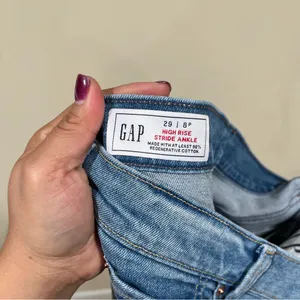 NWT GAP High Stride Wide-Leg Ankle Jeans size 8 petite denim high rise thumbnail 10