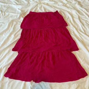 Showpo Pink Tiered Midi Skirt thumbnail 1
