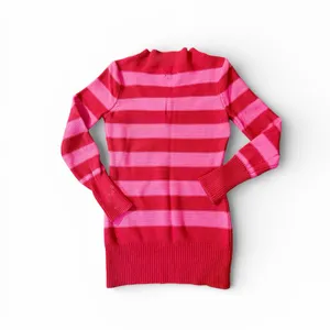 Route 66 Red & Pink Striped V-Neck Sweater Sz M #Striped #Vintage #Vneck thumbnail 2