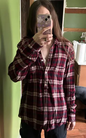 American Eagle Outfitters Boyfriend Flannel thumbnail 1