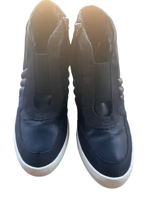 MIA Kaleb Quilted Ankle Wedge Sneakers Zip Black 9M Casual thumbnail 4