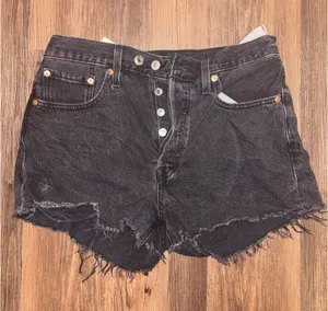 Levi's Women’s black jean shorts thumbnail 1