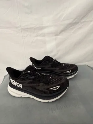 HOKA Clifton 9 Womens 8.5 Black Excellent Used (B258) thumbnail 3