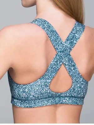 Lululemon All Sport Bra Pebble Print Parfait Pink Alberta Lake Size 8 thumbnail 2