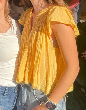 Free People Orange Blouse thumbnail 2