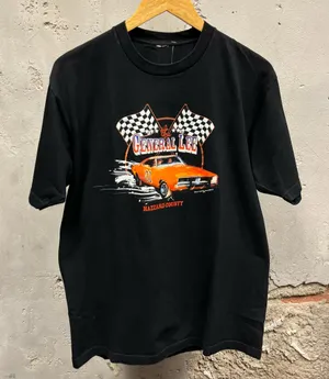 The Vintage Shop Vintage Y2K General Lee Car Hazzard County Short Sleeve Unisex Graphic Tee XL thumbnail 1