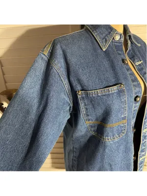 Paco vintage 90s Y2K blue denim jacket shacket grunge rocker biker streetwear M thumbnail 5