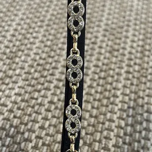 Niu Niu Studio Womens M Crop Tank Top Bralette Chain Link Rhinestone Party thumbnail 4