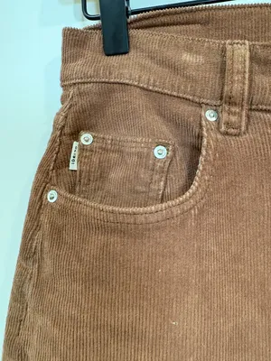 🌟 Dl1961 🌟 Hepburn Wide Leg 27" High Rise Corduroy Stretch Jeans Brown Sz 26 thumbnail 6