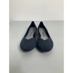 Rothys The Flat Navy Solid Round Toe Knit Ballet Flats‎ Womens 6 001-294 thumbnail 2