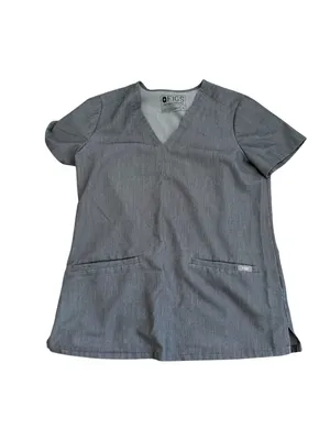 FIGS Gray V Neck Scrubs Top Size XS Womens thumbnail 4