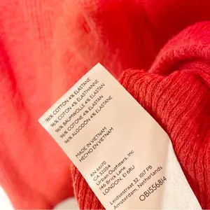 Free People Size Large Orange Mock Neck Slouchy Long Sleeve Knit Top thumbnail 4