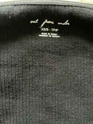 Urban Outfitters Black Ribbed Square-Neck Crop Top Long Sleeve Size XS/S thumbnail 5