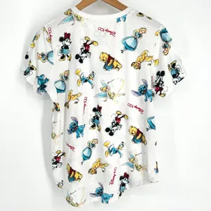 Disney Shirt Womens All Over Print Mickey Mouse 100 Year Collectors‎ Large White thumbnail 2