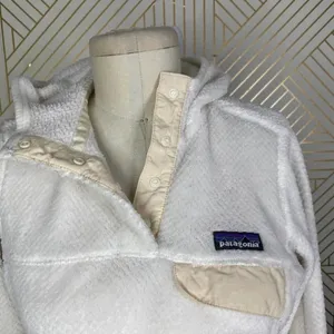 Patagonia Re-Tool Snap-T Fleece Pullover‎ Hoodie Sweatshirt Cream Size US XS thumbnail 4