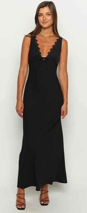 Beginning Boutique Stacy Black Maxi Dress Size 18 Like New thumbnail 1