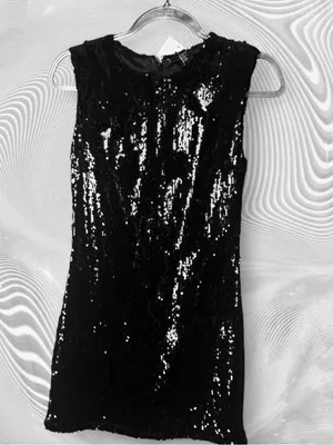 Forever 21 Black Sequin Sleeveless Mini Dress NWT thumbnail 4