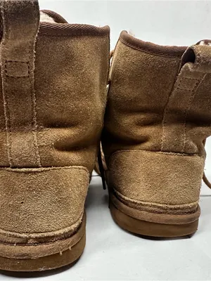 UGG Neumel Hi lace up Winter boots Sz: M8 W9.5 chestnut suede shearling lining. thumbnail 4