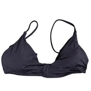 NWOT Volcom Simply Seamless Bikini Top Black Scoop Neck Adjustable Straps Medium thumbnail 5