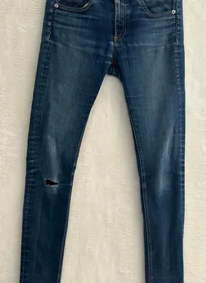 Rag & Bone Skinny Jeans Womens 27 Blue‎ Denim Dark Wash Distressed Stretch thumbnail 1