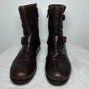 Tory Burch Chrystie Biker Boots Moto Bikercore Quilted Leather thumbnail 4